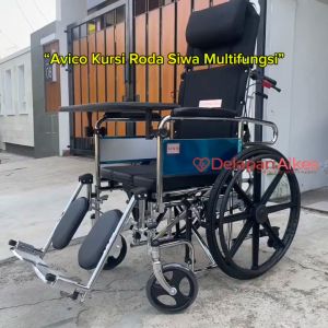 Avico Kursi Roda Siwa 5 in 1 Multifungsi Tiduran Selonjoran Meja Makan Tempat BAB Pispot