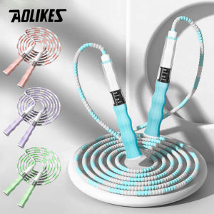 AOLIKES | AOLIKES 2.8M Skill Jumping Bamboo Jump Rope PVC Beginners Adult Children Soft Beaded No Tangle Segmented Fitness Jump Rope
