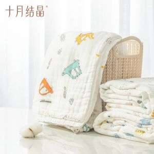 TEN-M JOURNEY 110x110cm Baby Gauze Bath Towel & Blanket Newborn Super Soft Cotton Bathing Special Baby Large Towel