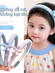 ENEN | Kẹp Tóc Hoa Carô Chống Trượt Mềm Mại