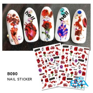 Nail Sticker Dán Móng Tay 3D Dạng Decal Trang Trí Lễ Hội Ma Quỷ Halloween B888990