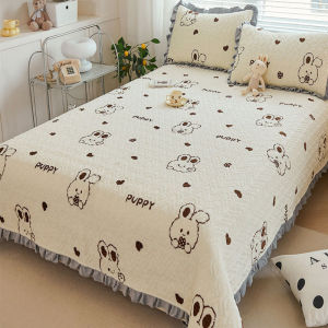Anti-slip Thickened Milk Velvet Padded Bed Cover Set