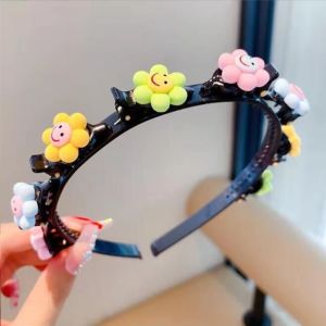 Cartoon Childrens Braided Hairband Korean Style Sweet Headband for Kid Fashion Girl Hair Accessories