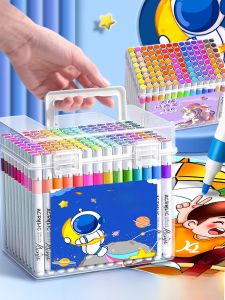 Acrylic Marker Pen Art Special Non-Transparent Colorful Brush 24 Colors 36 Colors Core Watercolor Pen Kindergarten Children Primary School 120 Colors Stackable 48 Set Acrylic Color Pen