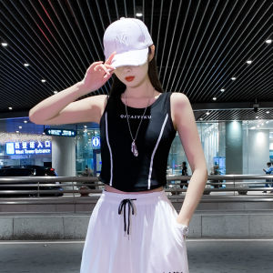 Loose Jazz Dance Pants Womens Street Dance Sports Black Long Trousers Harajuku Style Asymmetric Print Cotton Blend Trousers