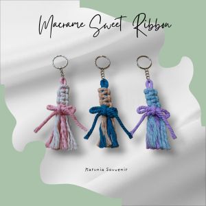 Gantungan Kunci Macrame Sweet Ribbon | Macrame Keychain