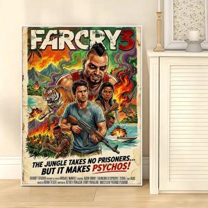 Far Cry Video Game Poster HD art sticky wall waterproof home living room bedroom bar decoration