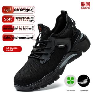 DINGGU | Lightweight Breathable Winter Mens Safety Shoes Steel Toe Anti-Strike Puncture Proof