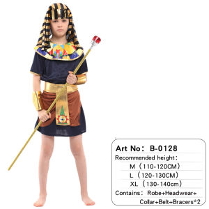 Childrens Egyptian Pharaoh Costume Cleopatra Prince Princess Anime Cosplay Party School Event Costume Props