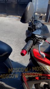 Jalu stang MOSCOW fullcnc model ukir belimbing bandul Berat anti karat warna merah biru silver hitam gold Jalu model bulat ujung handgrip grip bar end vario mio fino Nex Satria Shogun Skydrive Skywave Smash Thunder Fizr Vega Jupiter z nmax lexi pcx aerox