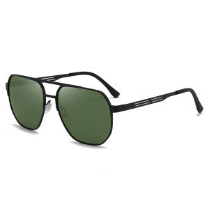 New Trendy Large-Frame Men And Metal Double-Beam Sunshade Cool And Stylish Polarized Sunglasses For Driving 5154