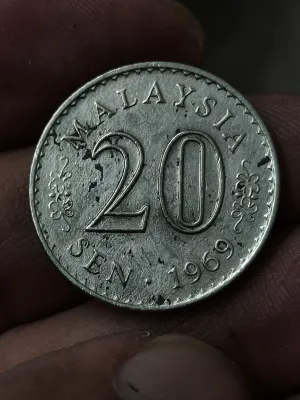 Malaysia old coin collection 1969 original good condition.