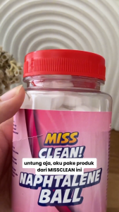 • Miss Clean Naphthalene Balls Pengharum Lemari Anti Ngengat Jamur Bau Apek Pengusir Serangga & Tikus Kapur Barus Kamper