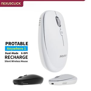 Lightweight Silent Dual Mode Wireless Mouse NexusClick Rechargeable 6-Speed Adjustable DPI 500mAh Large Battery Work Without Mou