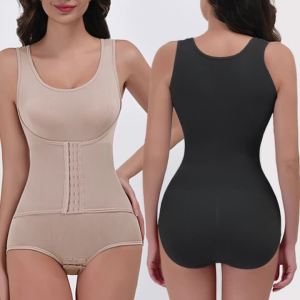 Bodysuit Shapewear Double Breasted Tummy Control Body Shaper Postpartum Slimming Woman Waist Trainer Flat Belly Comfort Corset