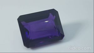 Natural Uruguay Purple Amethyst 24.79 Cts. Emerald Cut Eye Clean Grade Loose Gemstone