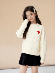 zosee | Áo Sweater Trái Tim Đỏ Quần Áo Thu Đông