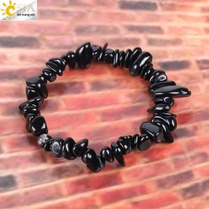 Đá Tourmaline Đen Vòng Tay Pha Lê Dành Cho Nam Luân Xa Đá Quý Tự Nhiên Reiki Chữa Bệnh Chip Hạt Bảo Vệ Trang Sức E705