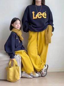 Trendy Letter Print Loose Fit Pure Cotton Sweatshirt round Neck Casual Top for Boys And Girls Spring Autumn New Style Children