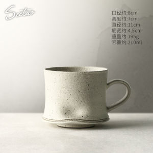 Handmade Rustic Coffee Cup Fine Craft Latte Art Cup Mugs Creative Italian Style Ceramic Cup European Vintage Texture Design