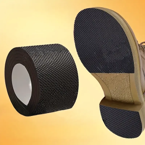 Shoe Sole Grips 1 Roll Anti-Slip & Wear-Resistant Pads for Heels & Sneakers. Noise-Free Textured Black Surface