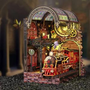 DIY Book Nook Kit Wooden Doll House 3D Puzzle Assembling Room Toys Home Bedroom Handmade Building Model Toy For Xmas Gifts