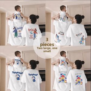 JIEBANXI | High-end Cotton Family Matching Summer T-Shirt Short Sleeve