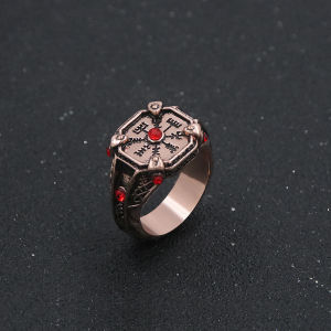 Game God of War Ragnarok Kratos Ring Stone Mason Adjustable Finger Rings for Women Men Cosplay Jewelry Accessories Gift