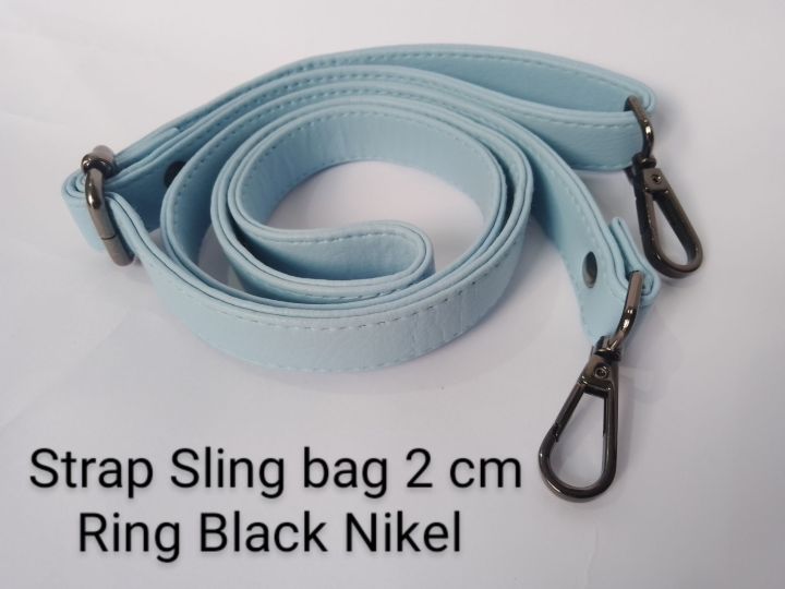 Tali Tas Selempang Kulit Sintetis Ring Black Nikel No Ring D 100