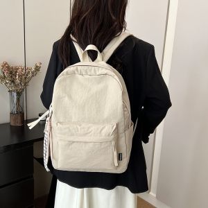 Balo Thể Thao Giải Trí Đeo Hai Vai in Logo Câu Khẩu Hiệu Balo Nylon Khóa Kéo Mùa Xuân 2025 Thương Hiệu Qiu Bo