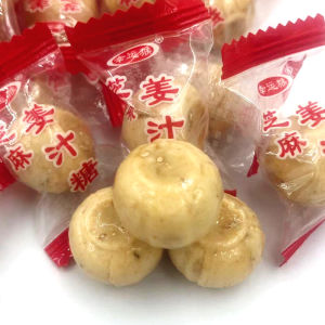 Authentic Handmade Ginger Sugar Snacks Traditional Hard Candy Black Sesame Flavor Old Ginger Taste Shandong Special Year Goods