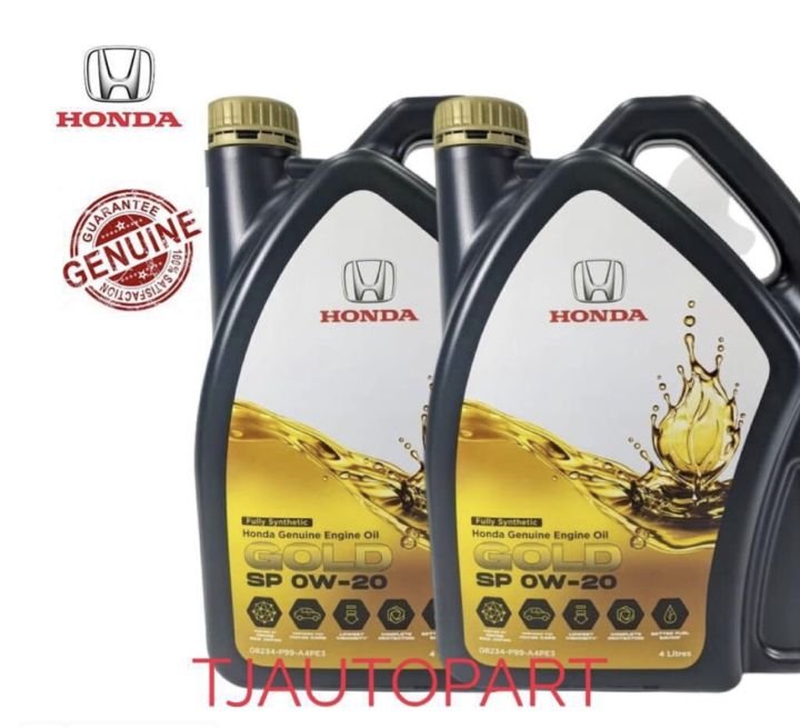 ORIGINAL HONDA GOLD 0W20 FULLY SYNTHETIC ENGINE OIL SP 0W-20 4 LITRES ...