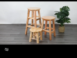 HOGO Coffee Shop Soft Cushion Stool Solid Wood Bar Highchair Home Nordic Style Dining Chair Leisure Bar Counter Stool