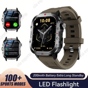 Mens Smartwatch 2.01" AMOLED Screen Bluetooth Call Sleep Heart Rate Fitness Clock Multiple Sports Modes Waterproof Smart Watch