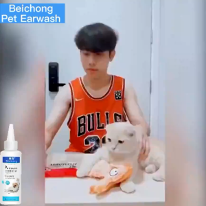 น้ำยาทำความสะอาดหูสัตว์เลี้ยง Beichong กำจัดกลิ่น ระงับกลิ่น สูตรธรรมชาติ 120 มล. สำหรับสุนัข/แมว