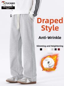 TUCANO | Loose Straight Leg Fleece-lined Mens Tracksuit Pants