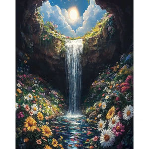 Scenic Ravine Waterfall Landscape Artwork Jigsaw Puzzle 500/1000/1200/2000PCS Stress Relief Puzzle Wall Art Decor Gift