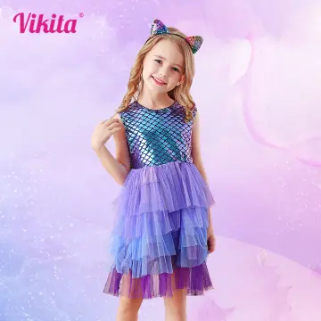 Toddler Girl Mermaid Sequins Dress - UK