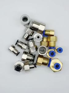 50 Cái/hộp Khớp Nối Nhanh Bằng Khí Nén Ren Nam Cho Ống PU Ống Dẫn Khí 1/8 1/4 PC6-01 PC6-02 PC8-01 PC8-02 Phụ Kiện Truy Cập
