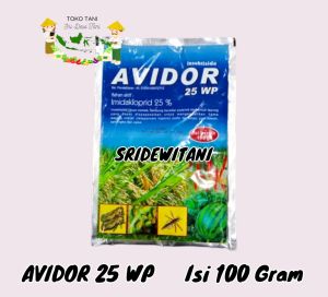 INSEKTISIDA AVIDOR 25wp isi 100gram Pengendali Hama Kutu Daun Semua Tanaman