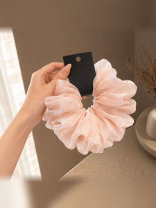 JIUDUOLAN | French Fairy Elastic Fluffy Organza Hair Ties