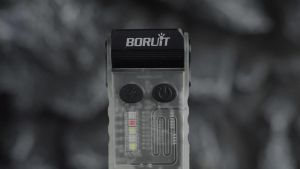 BORUiT V20 Buzzer EDC LED Keychain Flashlight Head Swivels Type-C Rechargeable Work Light Torch with Magnet Camping Lantern