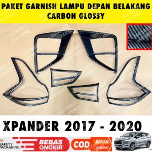 Paket Garnish Depan Belakang Xpander 2017 2018 2020 Carbon Glossy