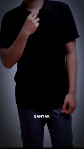 DGM Kaos Polo Shirt Pria Premium Knit Hitam 2455