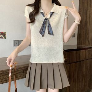 AIYITI | Áo Thun Dệt Mỏng Che Bụng Phong Cách Mới Hè