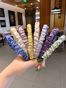 EUNSEO Bandana Bando Kerut Satin Headband Fashion Korea Premium