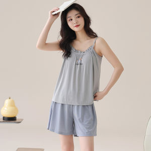 Miiow | Cat Woman Summer New Style Integrated Cooling Feeling Sleepwear Womens Strap Home Clothes Outdoor Wearable Breathable Short Pants