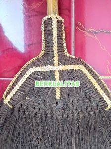 Sapu Ijuk Gagang Rotan Khas Tasikmalaya Berkualitas (COD)