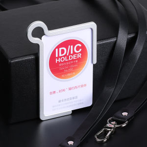 Aluminum Alloy Metal Work ID Card Holder Lanyard Business Badge Lunch Card Rack Document Case Storage Display Business Supplies