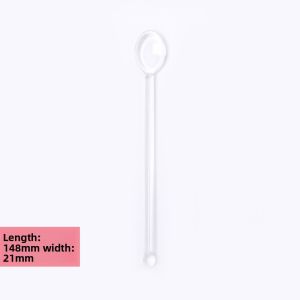 gumahus | Heat Resistant Transparent Glass Spoon for Beverages